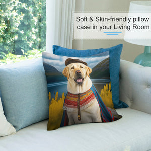 New World Nobility Yellow Labrador Plush Pillow Case-Cushion Cover-Dog Dad Gifts, Dog Mom Gifts, Home Decor, Labrador, Pillows-7