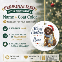Load image into Gallery viewer, Newfoundland Christmas Ornament - Cozy Winter Pet Portrait Design - Personalize with Photo and Name-Christmas Ornament-Christmas,Christmas Ornament,Personalize Artwork-2