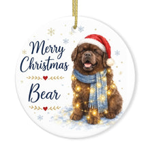 Load image into Gallery viewer, Newfoundland Christmas Ornament - Cozy Winter Pet Portrait Design - Personalize with Photo and Name-Christmas Ornament-Christmas,Christmas Ornament,Personalize Artwork-3
