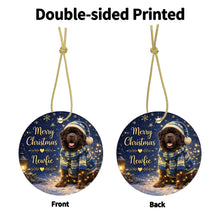 Load image into Gallery viewer, Newfoundland Christmas Ornament - Cozy Winter Pet Portrait Design - Personalize with Photo and Name-Christmas Ornament-Christmas,Christmas Ornament,Personalize Artwork-4