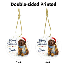 Load image into Gallery viewer, Newfoundland Christmas Ornament - Cozy Winter Pet Portrait Design - Personalize with Photo and Name-Christmas Ornament-Christmas,Christmas Ornament,Personalize Artwork-4