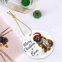 Load image into Gallery viewer, Newfoundland Christmas Ornament - Cozy Winter Pet Portrait Design - Personalize with Photo and Name-Christmas Ornament-Christmas,Christmas Ornament,Personalize Artwork-6