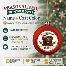 Load image into Gallery viewer, Newfoundland Ornament - Classic Red Round Shape - Santa's Favourite Design - Personalized with Photo and Name-Christmas Ornament-Christmas,Christmas Ornament,Newfoundland,Personalize Artwork-2
