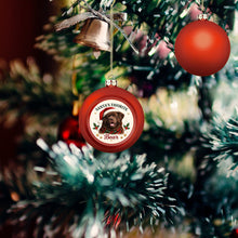 Load image into Gallery viewer, Newfoundland Ornament - Classic Red Round Shape - Santa's Favourite Design - Personalized with Photo and Name-Christmas Ornament-Christmas,Christmas Ornament,Newfoundland,Personalize Artwork-3