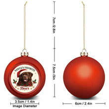 Load image into Gallery viewer, Newfoundland Ornament - Classic Red Round Shape - Santa's Favourite Design - Personalized with Photo and Name-Christmas Ornament-Christmas,Christmas Ornament,Newfoundland,Personalize Artwork-5