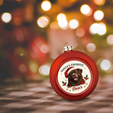 Load image into Gallery viewer, Newfoundland Ornament - Classic Red Round Shape - Santa's Favourite Design - Personalized with Photo and Name-Christmas Ornament-Christmas,Christmas Ornament,Newfoundland,Personalize Artwork-6