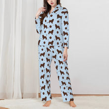 Load image into Gallery viewer, Newfoundland Pajamas for Women - XL Available - Yes I Love Brown Newfoundlands-Pajamas-Apparel,Boxer,Dog Mom Gifts,Pajamas-Blue-XS-2