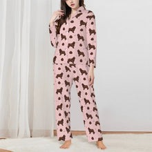 Load image into Gallery viewer, Newfoundland Pajamas for Women - XL Available - Yes I Love Brown Newfoundlands-Pajamas-Apparel,Boxer,Dog Mom Gifts,Pajamas-Pink-XS-1