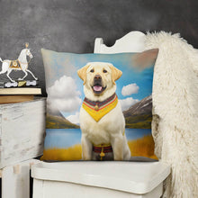 Load image into Gallery viewer, Newfoundland Sunshine Yellow Labrador Plush Pillow Case-Cushion Cover-Dog Dad Gifts, Dog Mom Gifts, Home Decor, Labrador, Pillows-3