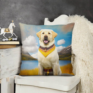 Newfoundland Sunshine Yellow Labrador Plush Pillow Case-Cushion Cover-Dog Dad Gifts, Dog Mom Gifts, Home Decor, Labrador, Pillows-3