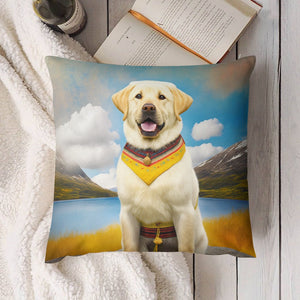 Newfoundland Sunshine Yellow Labrador Plush Pillow Case-Cushion Cover-Dog Dad Gifts, Dog Mom Gifts, Home Decor, Labrador, Pillows-4