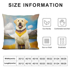 Newfoundland Sunshine Yellow Labrador Plush Pillow Case-Cushion Cover-Dog Dad Gifts, Dog Mom Gifts, Home Decor, Labrador, Pillows-6