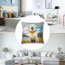 Load image into Gallery viewer, Newfoundland Sunshine Yellow Labrador Plush Pillow Case-Cushion Cover-Dog Dad Gifts, Dog Mom Gifts, Home Decor, Labrador, Pillows-8