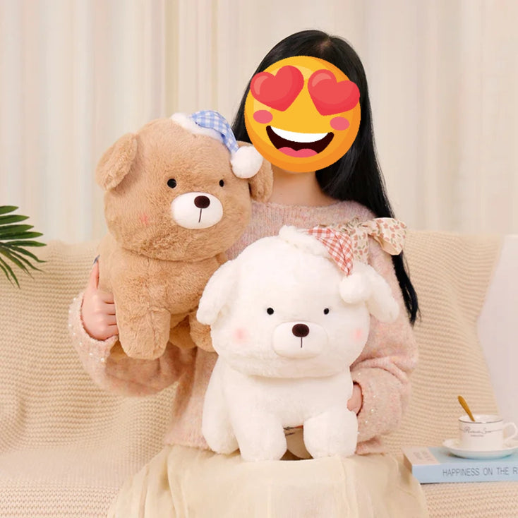 Night Cap Bichon Frise Stuffed Animal Plush Toys-13
