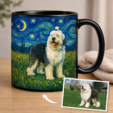 Load image into Gallery viewer, Personalized Starry Night Artwork Old English Sheepdog Coffee Mug-Mug-Old English Sheepdog,Dog Dad Gifts,Dog Memorial Gifts,Dog Mom Gifts,Mugs,Personalize Artwork-10