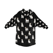 Load image into Gallery viewer, one photo less Watercolor Rough Coat Jack Russell Terriers Blanket Hoodie-Blanket-Apparel, Blanket Hoodie, Blankets, Dog Mom Gifts, Jack Russell Terrier-9