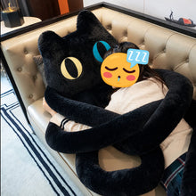 Load image into Gallery viewer, Giant Black Cat Plush Toy - Heterochromia Eyes with Extra Long Alien Legs-Stuffed Animals-Black Cat,Cats,Home Decor,Pillows,Stuffed Animal-4