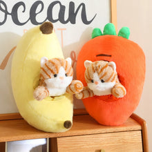 Load image into Gallery viewer, Orange and Grey Tabby Cat in Fruit Soft Plush Toys-7