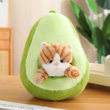 Load image into Gallery viewer, Orange and Grey Tabby Cat in Fruit Soft Plush Toys-Brown Cat Avocado-Cat30cm Fruit45cm-20