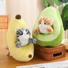 Load image into Gallery viewer, Orange and Grey Tabby Cat in Fruit Soft Plush Toys-1
