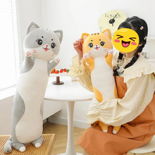 Load image into Gallery viewer, Orange and White Cat Plush Toy Body Pillow - Cuddly Long-Body Kitty (Medium to Giant Size)-Stuffed Animals-Cat Memorial Gifts,Orange and White Cat,Stuffed Animal-5