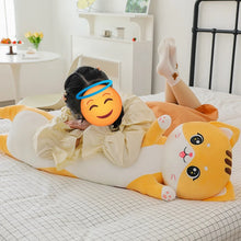Load image into Gallery viewer, Orange and White Cat Plush Toy Body Pillow - Cuddly Long-Body Kitty (Medium to Giant Size)-Stuffed Animals-Cat Memorial Gifts,Orange and White Cat,Stuffed Animal-3