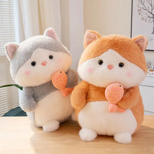 Load image into Gallery viewer, Orange and White Cat Plush Toy - Chunky Fat Fish Loving Cat-13
