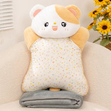 Load image into Gallery viewer, Orange and White Cat Soft Toy - Colorful Confetti Print Fabric Belly Design