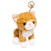 Load image into Gallery viewer, Orange and White Striped Tabby Cat Keychain Plush Toy-12