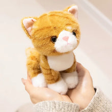 Load image into Gallery viewer, Orange and White Striped Tabby Cat Keychain Plush Toy-4