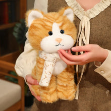 Load image into Gallery viewer, Orange and White Tabby Cat Plush - Snuggly Scarf Kitty-25