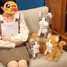 Load image into Gallery viewer, Orange and White Tabby Cat Plush Toy - Snuggly Scarf Kitty Cat-Stuffed Animals-Cats,Orange and White Cat,Stuffed Animal,Tabby Cat-8