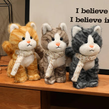 Load image into Gallery viewer, Orange and White Tabby Cat Plush - Snuggly Scarf Kitty-8