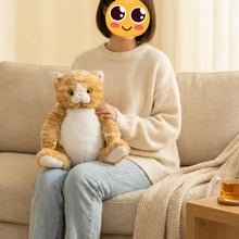 Load image into Gallery viewer, Orange and White Tabby Cat Plush Toy - Furry Round Belly Cuddle Buddy-Stuffed Animals-Cat Memorial Gifts,Orange and White Cat,Stuffed Animal-4
