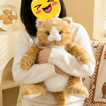 Load image into Gallery viewer, Orange and White Tabby Cat Plush Toy - Furry Round Belly Cuddle Buddy-Stuffed Animals-Cat Memorial Gifts,Orange and White Cat,Stuffed Animal-3