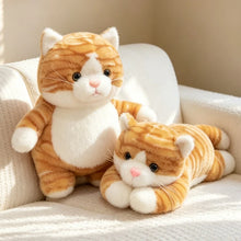 Load image into Gallery viewer, Orange and White Tabby Cat Plush Toy - Glow In the Dark LED Night Light-18