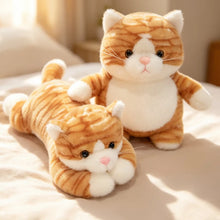 Load image into Gallery viewer, Orange and White Tabby Cat Plush Toy - Glow In the Dark LED Night Light-21