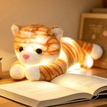 Load image into Gallery viewer, Orange and White Tabby Cat Plush Toy - Glow In the Dark LED Night Light-35x15cm-2-China Mainland-22