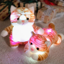 Load image into Gallery viewer, Orange and White Tabby Cat Plush Toy - Glow In the Dark LED Night Light-3