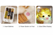 Load image into Gallery viewer, Orange and White Tabby Cat Plush Toy - Glow In the Dark LED Night Light-5