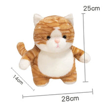 Load image into Gallery viewer, Orange and White Tabby Cat Plush Toy - Glow In the Dark LED Night Light-6