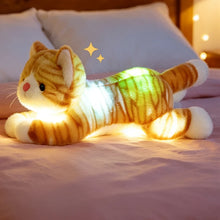 Load image into Gallery viewer, Orange and White Tabby Cat Plush Toy - Glow In the Dark LED Night Light-9