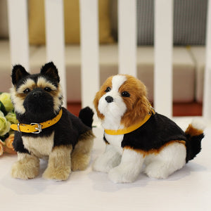 Orange Collar Beagle Stuffed Animal Hard Plush Toy-16