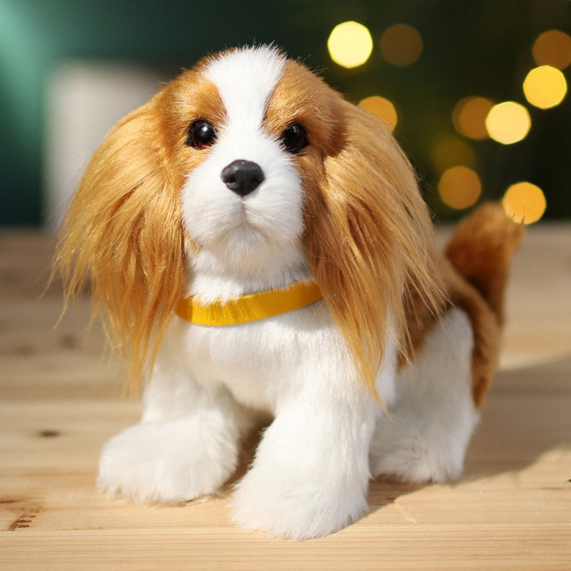 Orange Collar Cavalier King Charles Spaniel Stuffed Animal Hard Plush