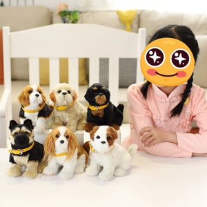 Orange Collar Dogs Stuffed Animals Hard Plush Toys-Stuffed Animals-Home Decor, Stuffed Animal-19
