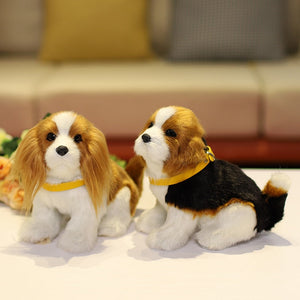 Orange Collar Dogs Stuffed Animal Hard Plush Toys-15