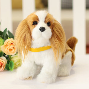 Orange Collar Dogs Stuffed Animal Hard Plush Toys-Cavalier King Charles Spaniel-3