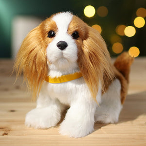 Orange Collar Dogs Stuffed Animal Hard Plush Toys-8