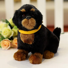 Load image into Gallery viewer, Orange Collar Rottweiler Stuffed Animal Hard Plush Toy-2
