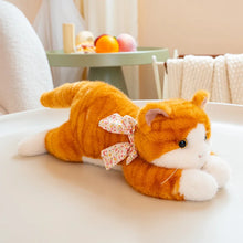 Load image into Gallery viewer, Orange Tabby and White Cat Stuffed Animal Plush Toy - Floral Bow Kitty-Stuffed Animals-Cat Memorial Gifts,Cats,Orange and White Cat,Stuffed Animal,Tabby Cat-5